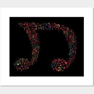 Music notes Posters and Art